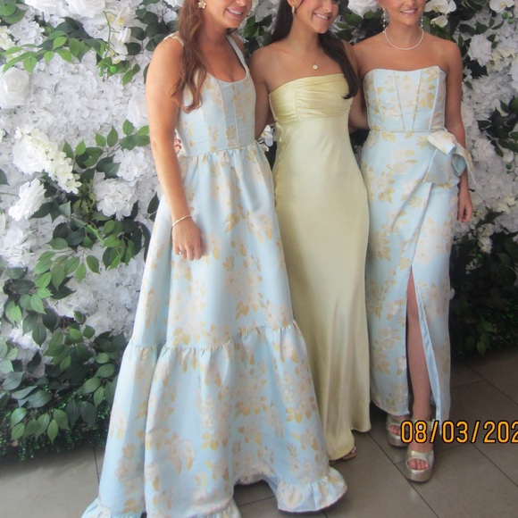 V.Chapman Gown - The Avery Dress in Ballad Blue Baroque Floral - Picture 7 of 7